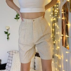 Vintage Linen Bermuda Shorts